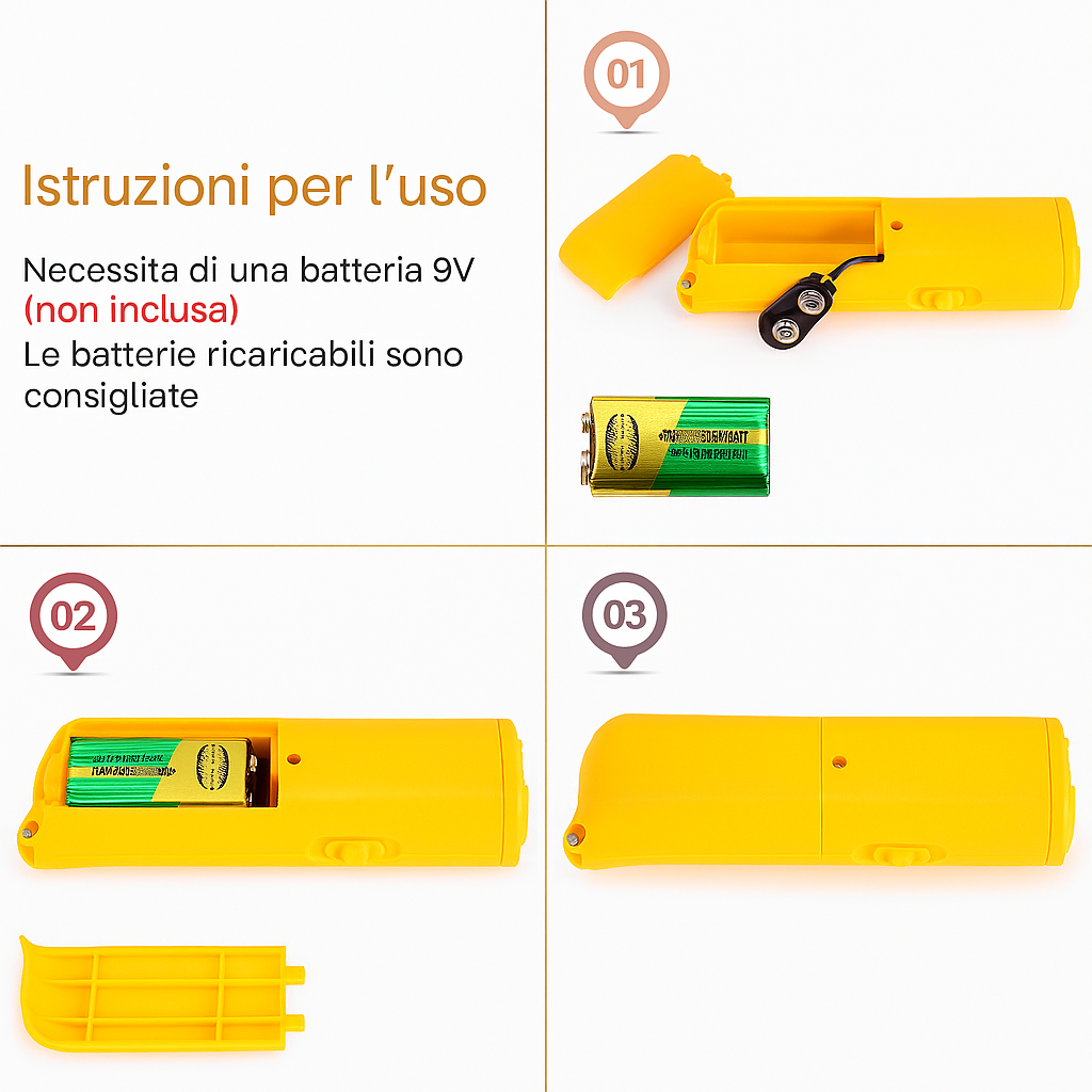 Repellente per cani ad ultrasuoni