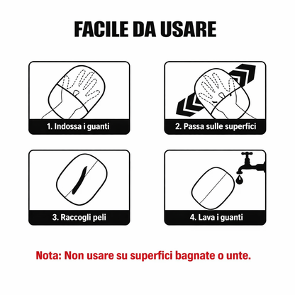 Guanto raccogli peli